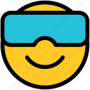 cool, emoji, face, air, weather, cold, emoticon, sunglasses, ice