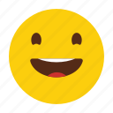 emoji, emoticon, happy, smile