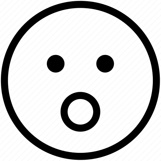Surprised, emoticon, emoji, face, expression, avatar, emotion icon - Download on Iconfinder