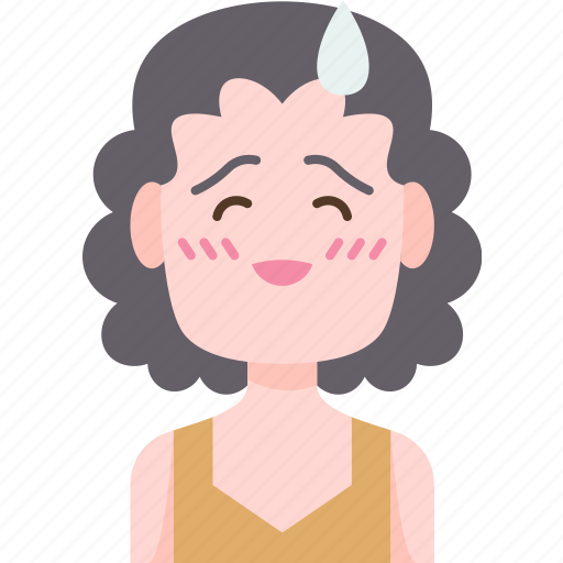 Embarrassed, shy, anxiety, uncertain, female icon - Download on Iconfinder