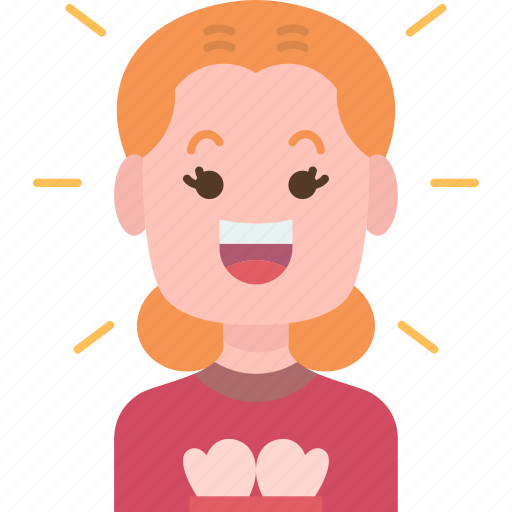 Excited, wow, surprised, happy, woman icon - Download on Iconfinder