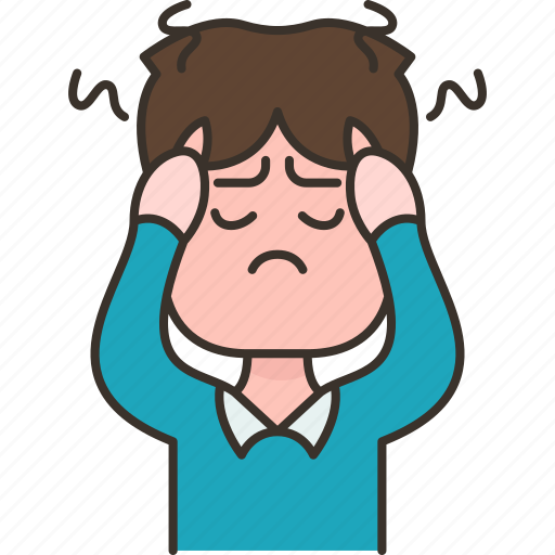 Headache, pain, migraine, suffering, stress icon - Download on Iconfinder