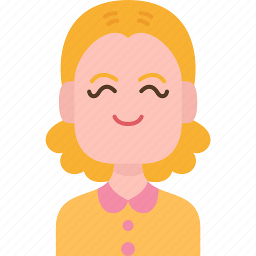 Smile, happiness, cheerful, cute, woman icon - Download on Iconfinder