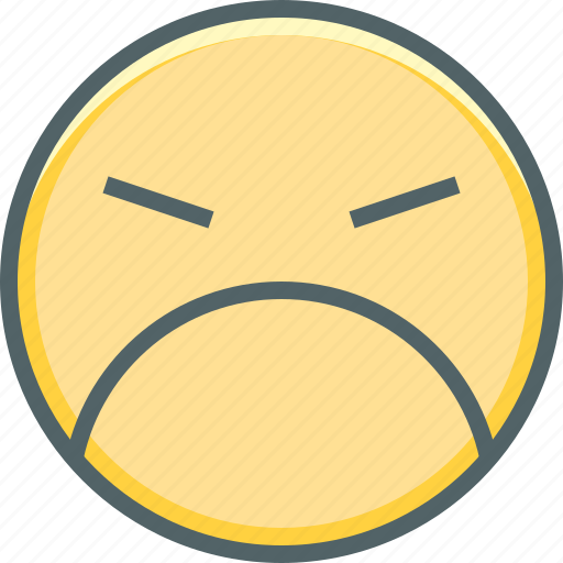 Emotion, sad, angry, anguished, emoji, expression, unhappy icon - Download on Iconfinder