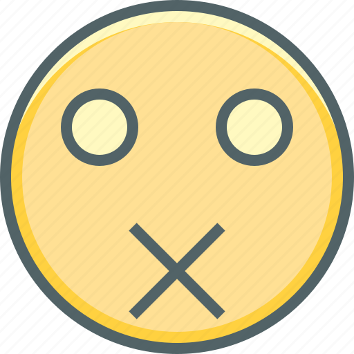 Emotion, mouth, shut, emoji, mute, silent, unsaid icon - Download on Iconfinder
