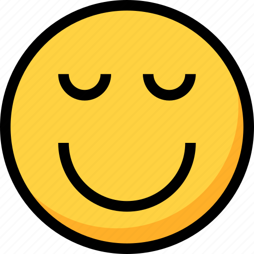 Confident, emoji, emotion, face, happy, lazy icon - Download on Iconfinder