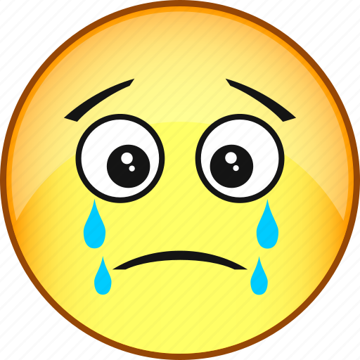  Emoji  emoticon emotion  face  sad smile weep icon
