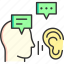 listen to others, ear, human head, mind, communication, chat