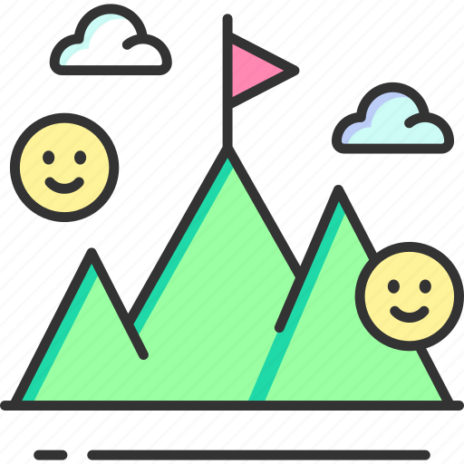Success, achieved, goal, mountain, challenge, winner icon - Download on Iconfinder
