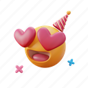 2, love, 3d emoji 