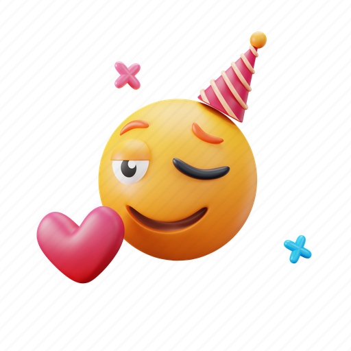 Flirty, 3d emoji 3D illustration - Download on Iconfinder