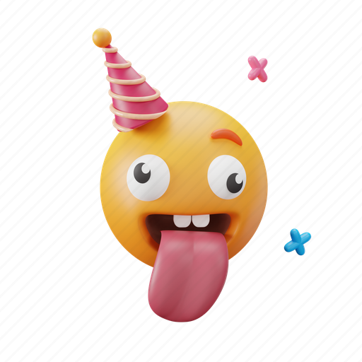 3, silly, 3d emoji 3D illustration - Download on Iconfinder