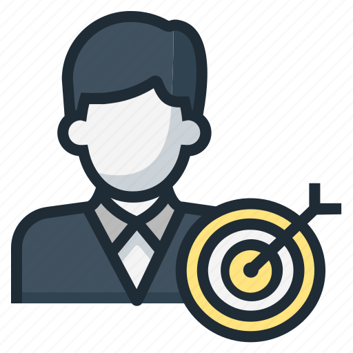 Businessman, goal, set, strategy, target icon - Download on Iconfinder