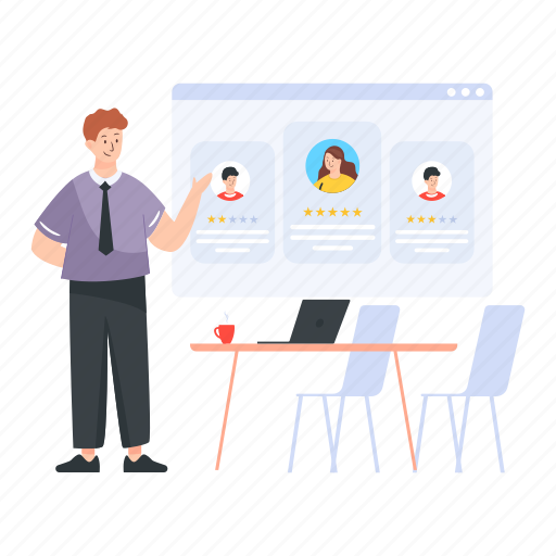 Select employee, select candidate, recruitment, hire employee, choose candidate illustration - Download on Iconfinder