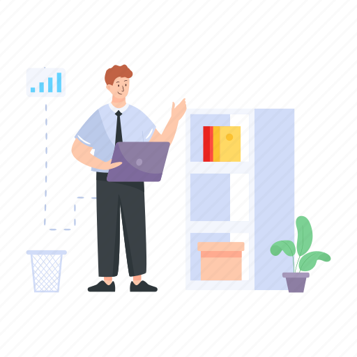 Office, office interior, office setup, office employee, office worker illustration - Download on Iconfinder