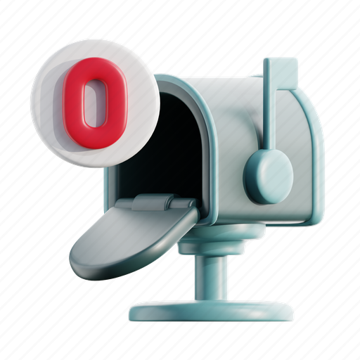 Empty inbox, postbox, mail, email, inbox, message, empty state 3D illustration - Download on Iconfinder