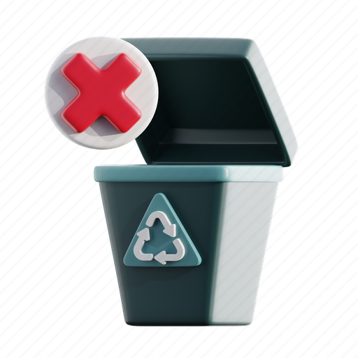Trash, empty trash, garbage, bin, empty state, error state, clean 3D illustration - Download on Iconfinder