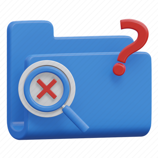 Folder not found, no results found, no results, document not found, data not found, found, not 3D illustration - Download on Iconfinder