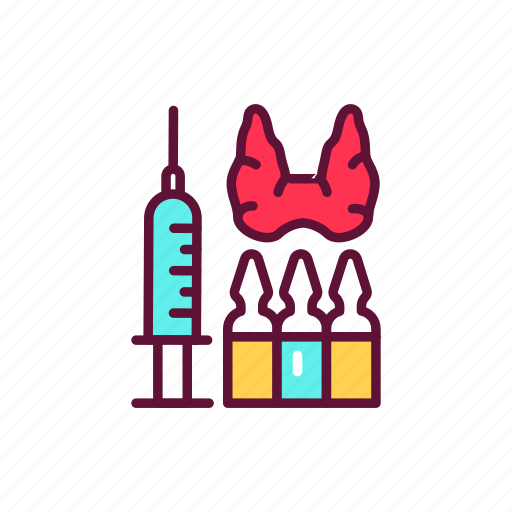 Thyroid, injection, treatment icon - Download on Iconfinder
