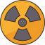 radiation, warning, atomic, radioactive, dangerous 