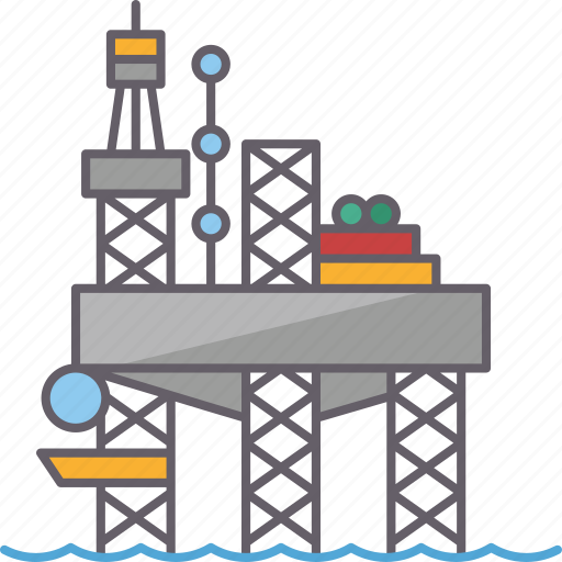 Oil, rig, petroleum, platform, offshore icon - Download on Iconfinder