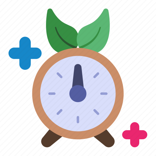 Time, alarm, schedule, leaf, ecology, green, recyclable icon - Download on Iconfinder