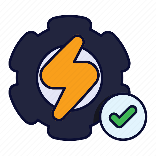 Setting, cog, energy, power, transfer, approved icon - Download on Iconfinder