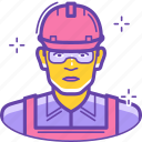 user, industry, worker, industrial, .svg, helmet, glasses