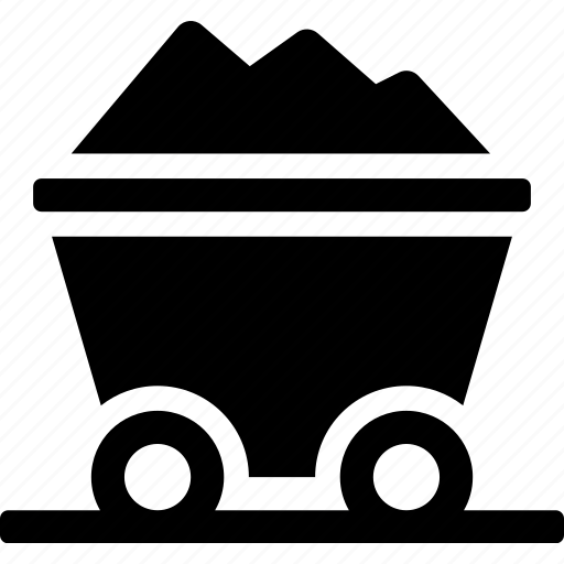 Cart, coal, fossil, lugger, tain, track, trolley icon - Download on Iconfinder