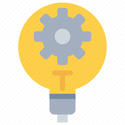 Cog, creative, idea, light, process icon - Download on Iconfinder