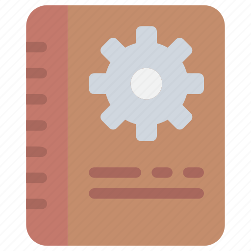 Book, cog, education, learning, management icon - Download on Iconfinder