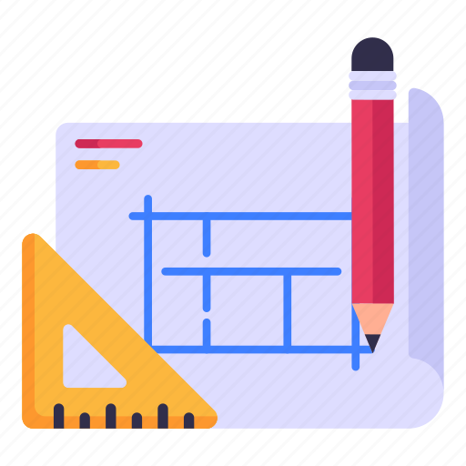 Architecture, drafting, stationery, draft paper, technical drawing icon - Download on Iconfinder
