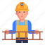 engineer working, engineering solution, ladder, skilled worker, construction stair 