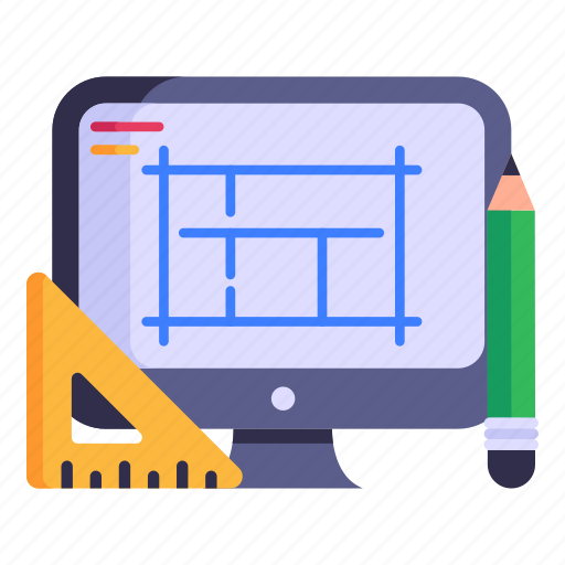 Drafting tool, online drafting, architecture, designing tool, online design icon - Download on Iconfinder