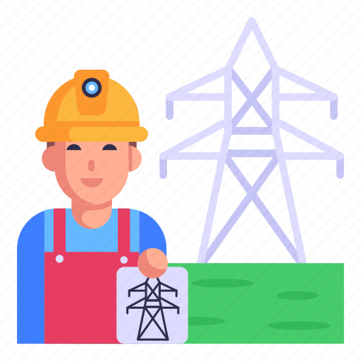 Electrical engineer, transmission engineer, technician, skilled worker, electrical worker icon - Download on Iconfinder