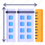 building length, building measurement, building size, measurement, property measurement 