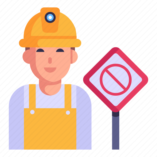 Stop board, construction board, stop sign, engineer, signboard icon - Download on Iconfinder