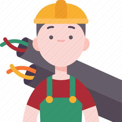 Electrical, technician, wire, power, repairman icon - Download on Iconfinder