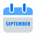 appointment, calendar, event, month, schedule, sep, september