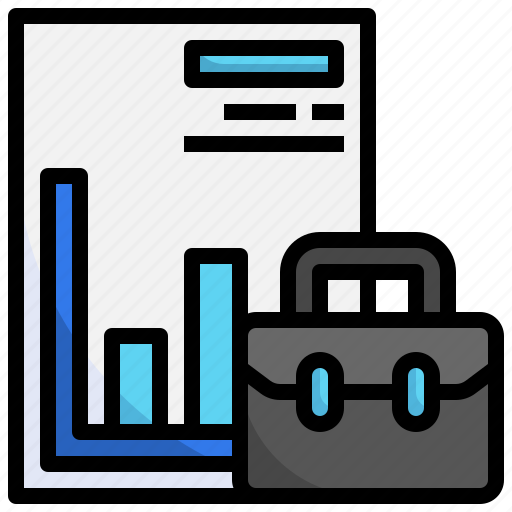 Analytics, business, finance, bar, graph, briefcase icon - Download on Iconfinder