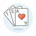ace, card, cards, entertainment, game, hand, hearts, playing, poker