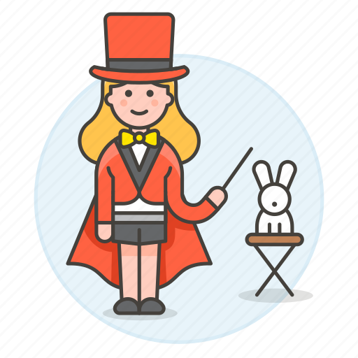 Performance, female, wizard, rabbit, show, trick, entertainment icon - Download on Iconfinder