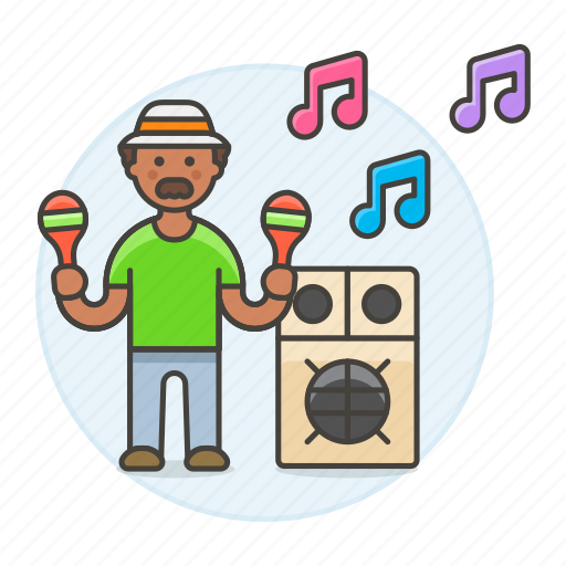 Rattle, music, celebration, male, speaker, mexican, entertainment icon - Download on Iconfinder