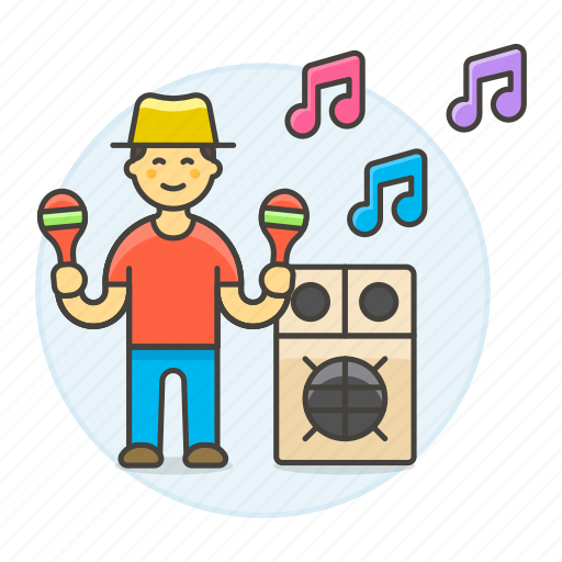 Maraca, mexican, music, celebration, male, speaker, entertainment icon - Download on Iconfinder