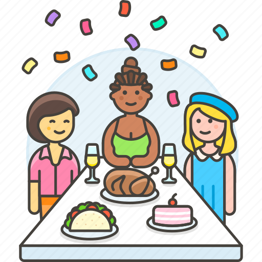 Celebration, confetti, entertainment, food, friends, holiday, party icon - Download on Iconfinder