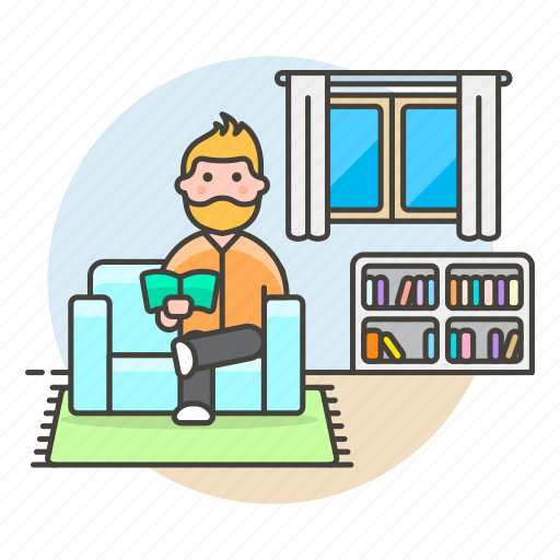 Books, entertainment, home, living, male, ralex, reading icon - Download on Iconfinder