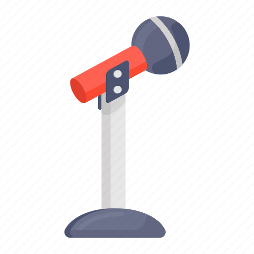 Input device, mic, mic stand, microphone, radio mic, recording mic, stand icon - Download on Iconfinder