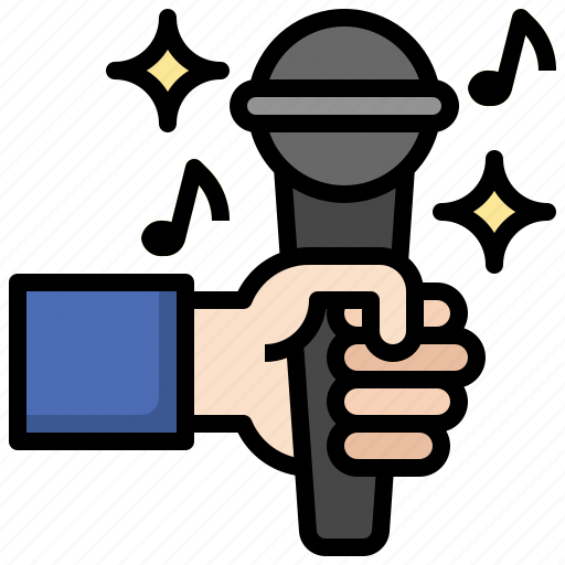 Free, microphone, song, conference, hobbies, sing, karaoke icon - Download on Iconfinder