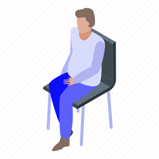 Cartoon, chair, family, isometric, man, stay, woman icon - Download on Iconfinder