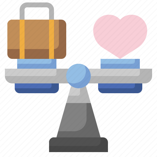 Scales, weight, working, heart, briefcase icon - Download on Iconfinder